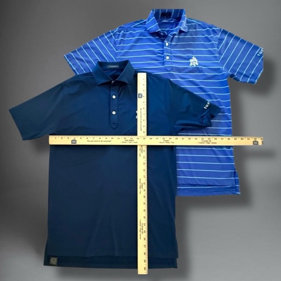Turtleson Men’s Polo Shirt Bundle Size Small | Navy & Striped | Golf Performance - Picture 10 of 10